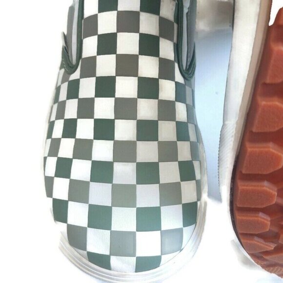 Vans Slip On Snowboot Mens Size 6 Womens 7.5 Vansguard Checks Seagrass Green - Picture 5 of 9